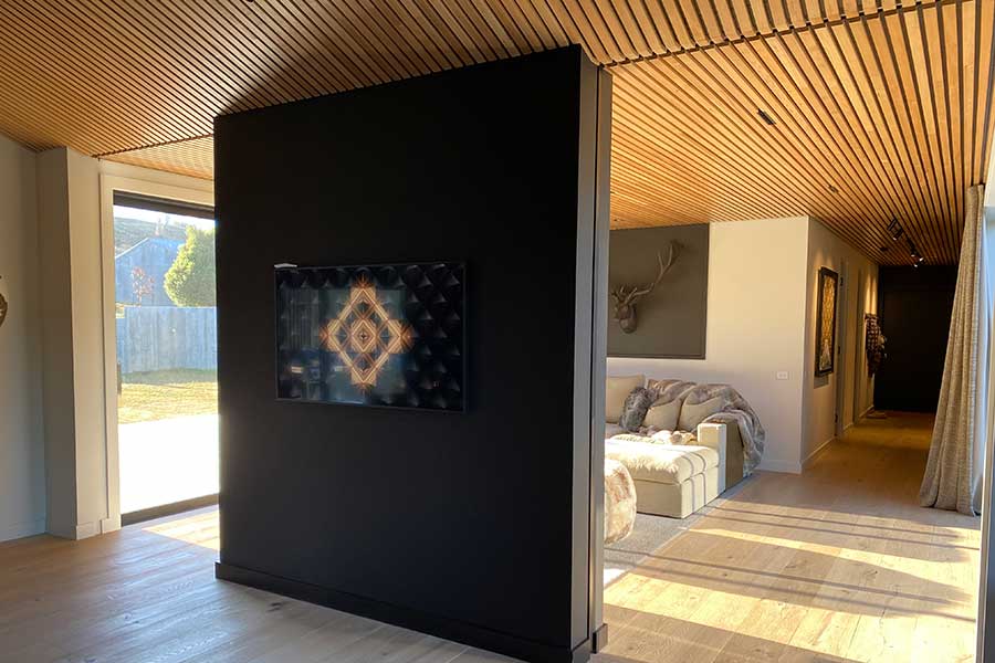 pp queenstown painters interior feature wall dark